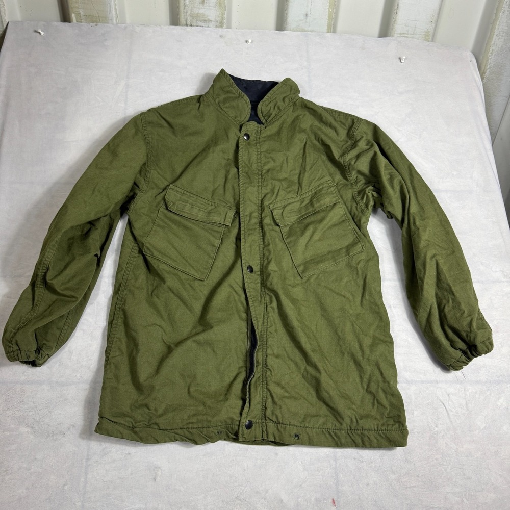 Vintage Unbranded Womens US Military Chemical Protective Jacket Army Green Large